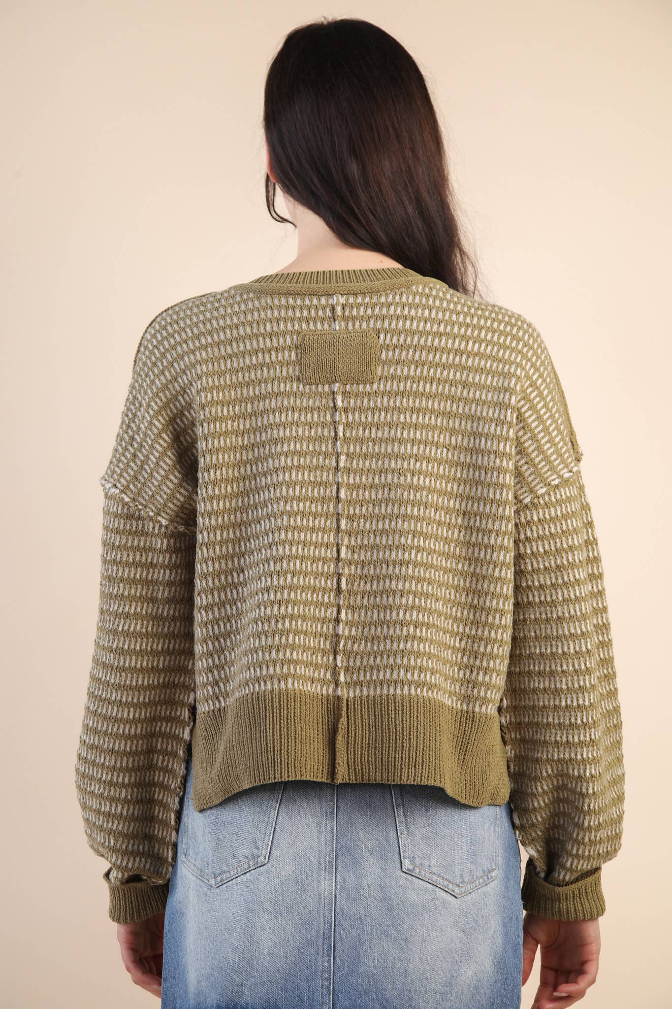 Two Tone Textured Sweater