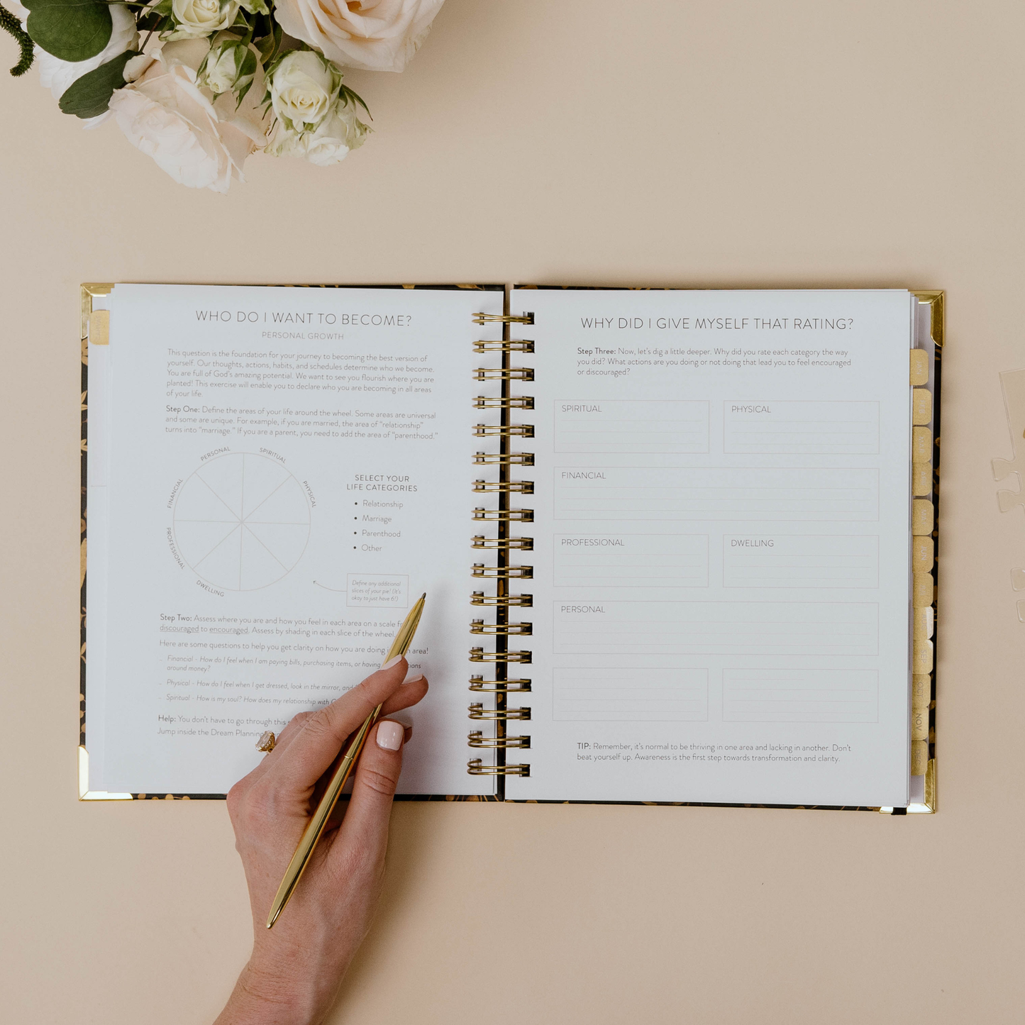 2026 Golden Dream Planner - Horizontal Layout