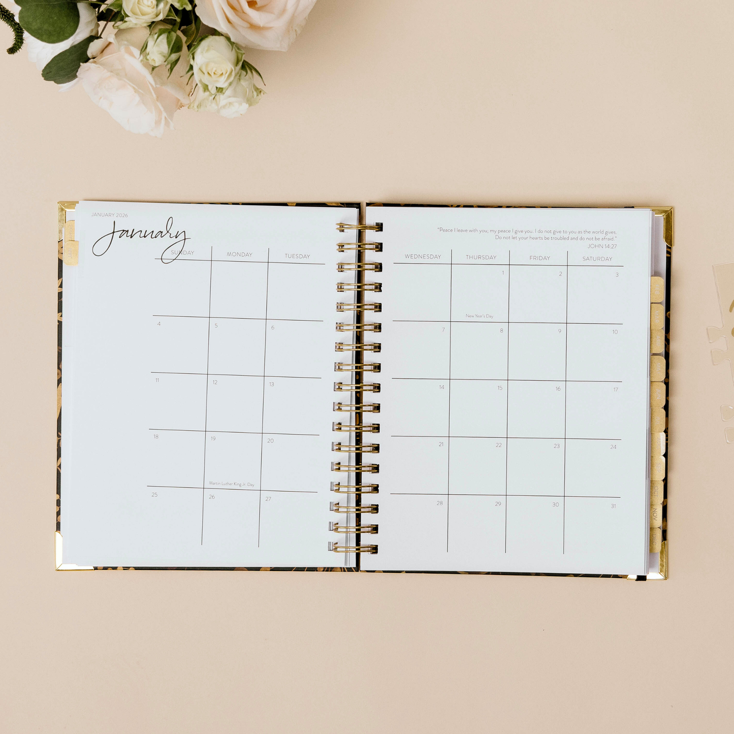 2026 Golden Dream Planner - Horizontal Layout