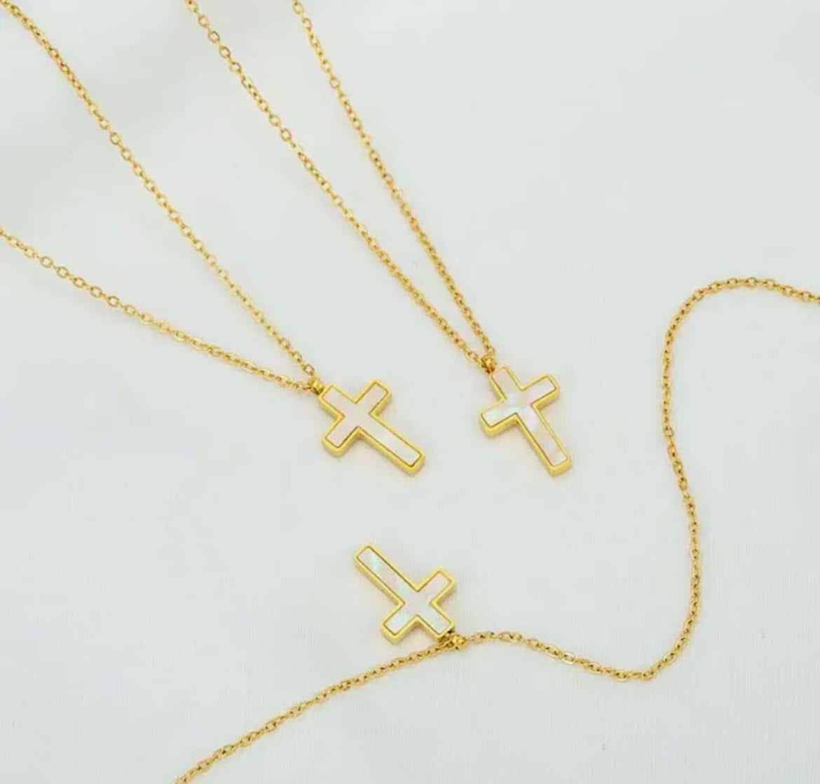 Stainless Steel White Cross