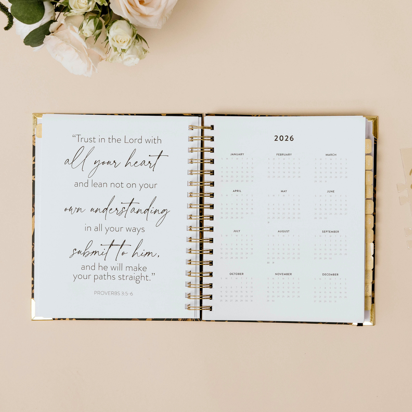 2026 Golden Dream Planner - Horizontal Layout